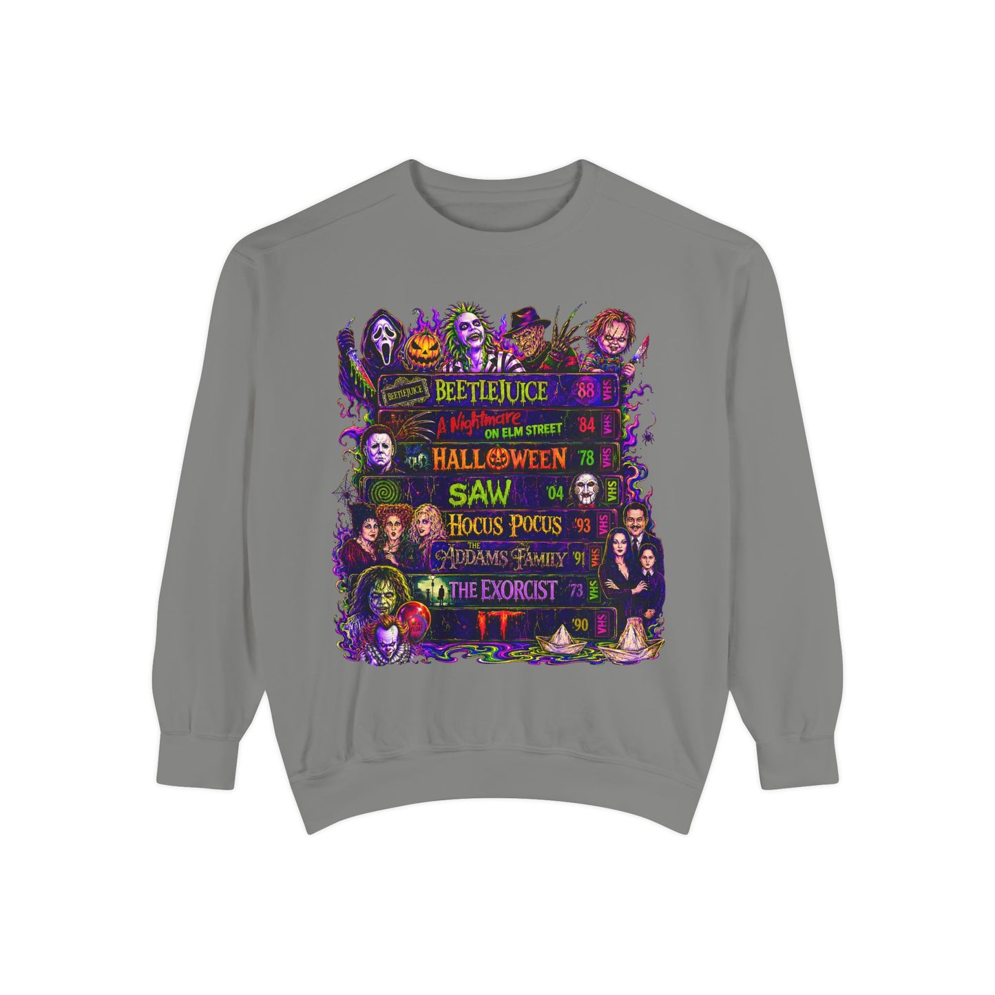 Horror Movie Ranking Sweatshirt — Vintage Halloween Slasher Crewneck