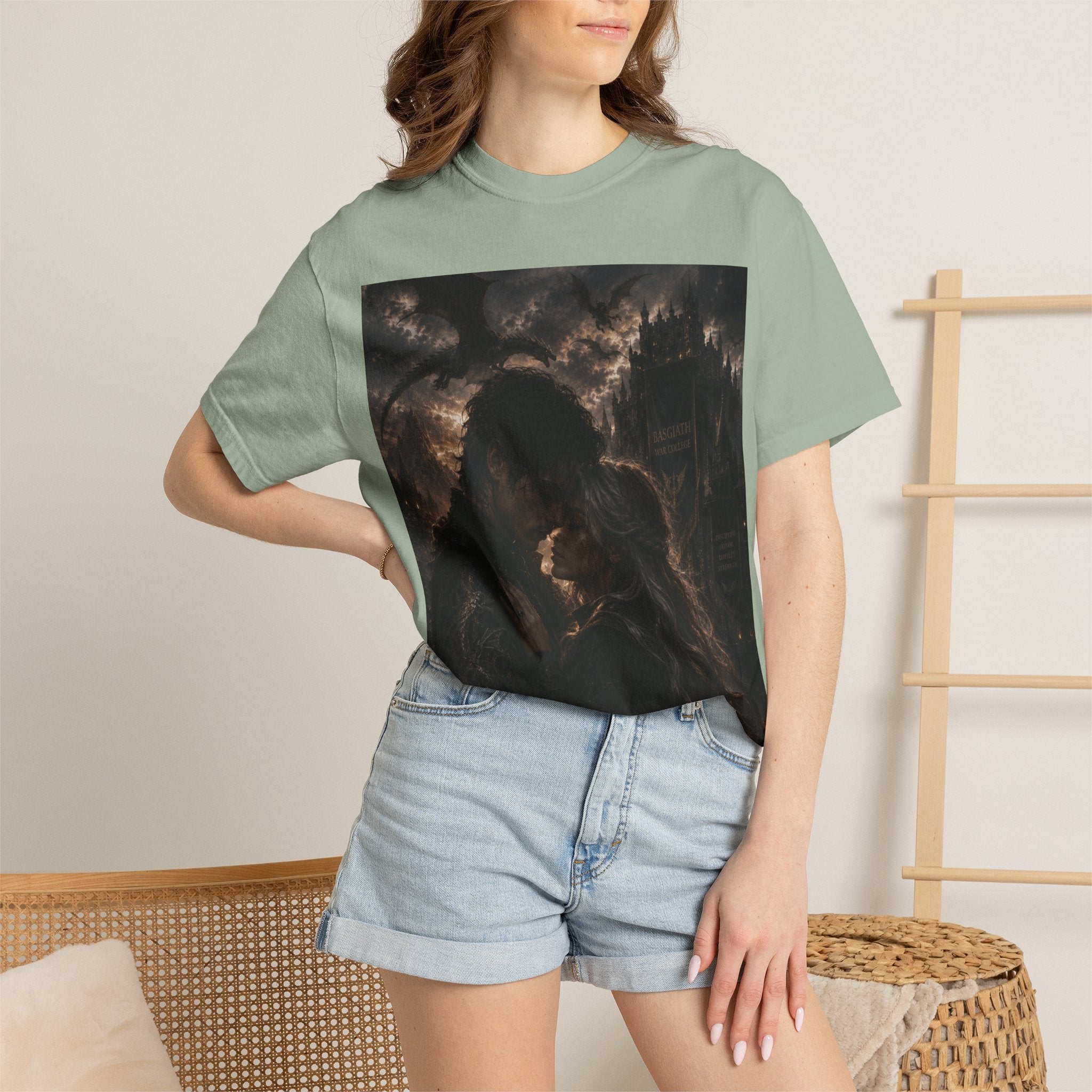 Basgiath War College Tee — Dragon Emblem Romantic Gothic Graphic T-Shirt