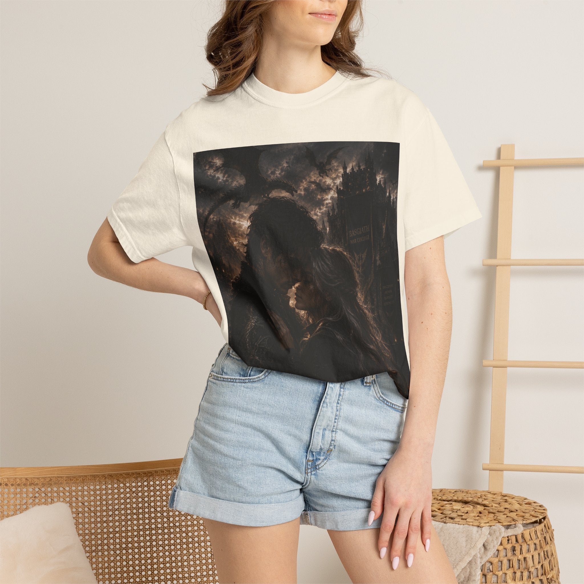Basgiath War College Tee — Dragon Emblem Romantic Gothic Graphic T-Shirt