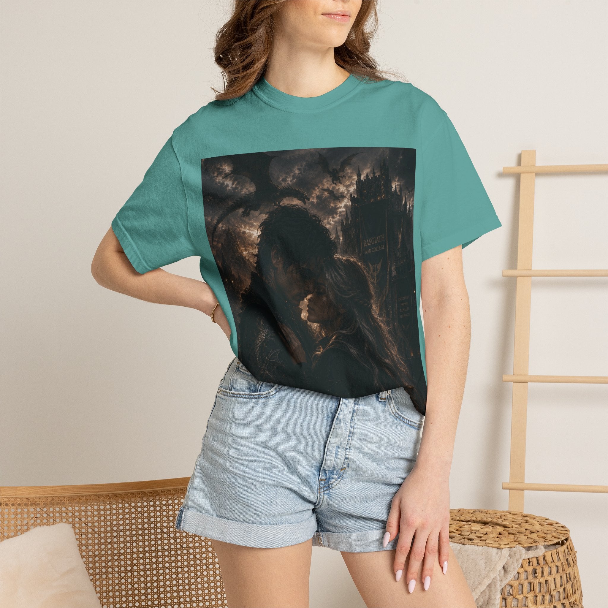 Basgiath War College Tee — Dragon Emblem Romantic Gothic Graphic T-Shirt
