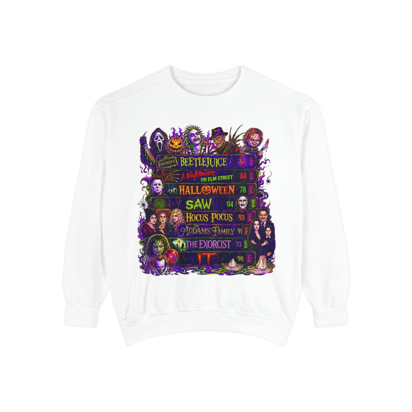 Horror Movie Ranking Sweatshirt — Vintage Halloween Slasher Crewneck