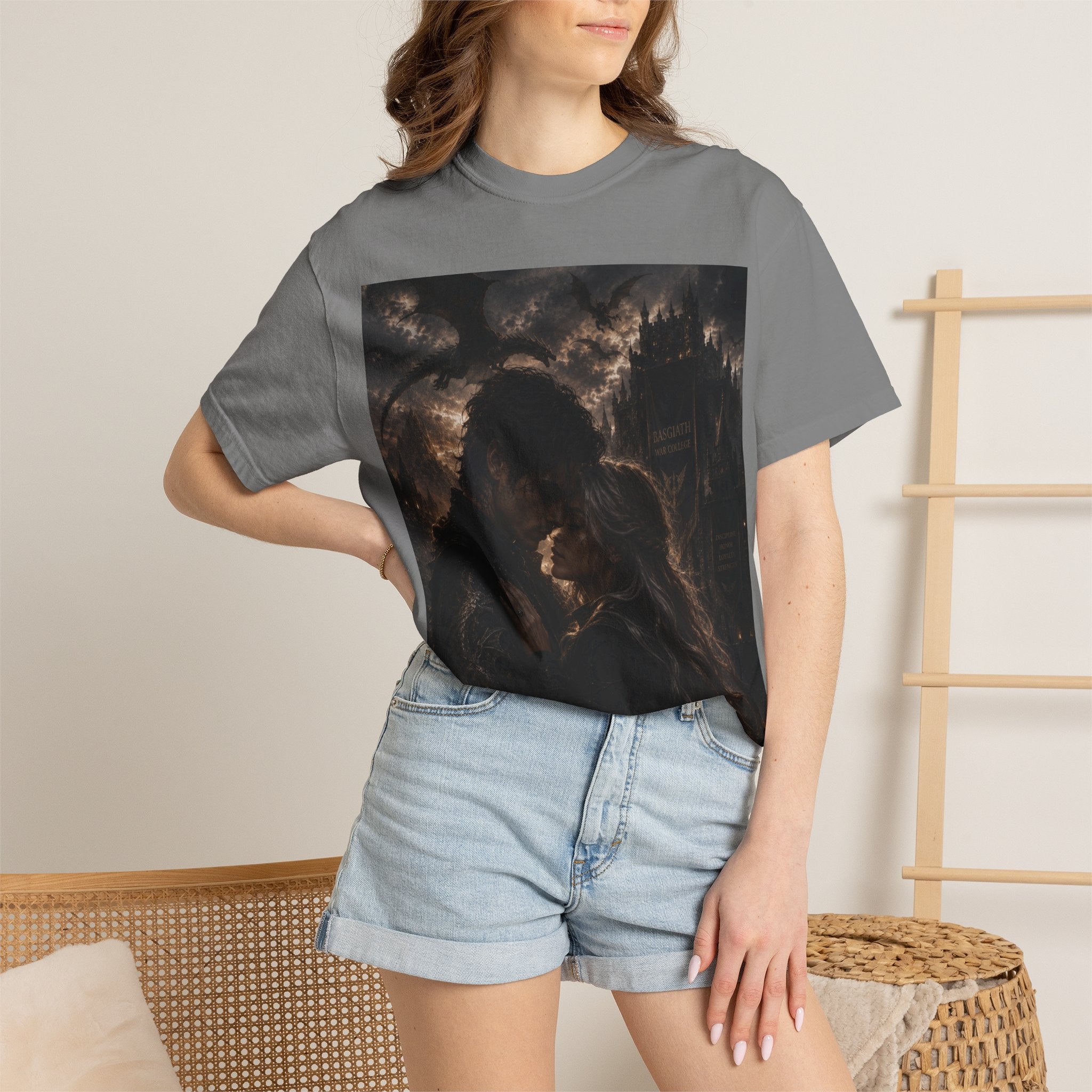 Basgiath War College Tee — Dragon Emblem Romantic Gothic Graphic T-Shirt